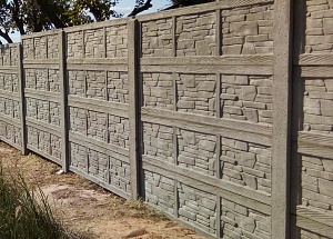 Бетонный забор "Сланец в обрамлении"