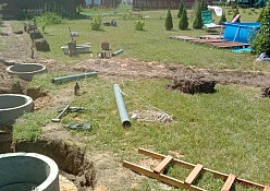 Прокладка канализации на дачном участке