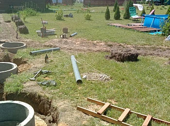 Прокладка канализации на дачном участке